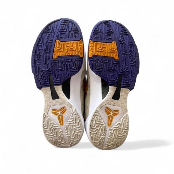 Nike Lakers Kobe V 5 Home 5.5Y Youth Boys Purple Yellow White Sneakers - Picture 5 of 7
